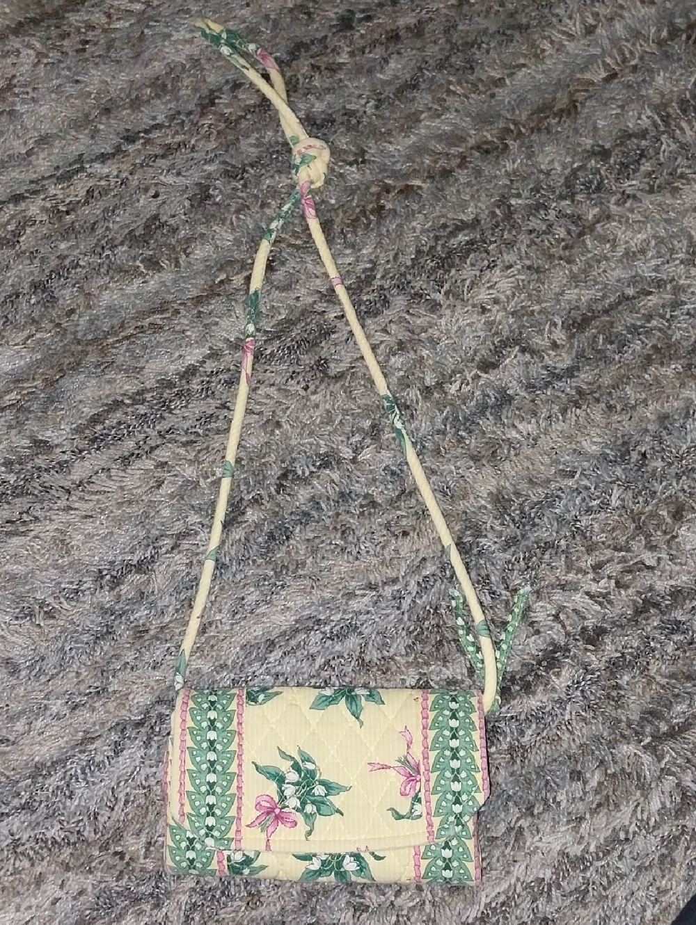 Vera Bradley Retired Yellow Hope Quilted Yellow Floral Crossbody Bag